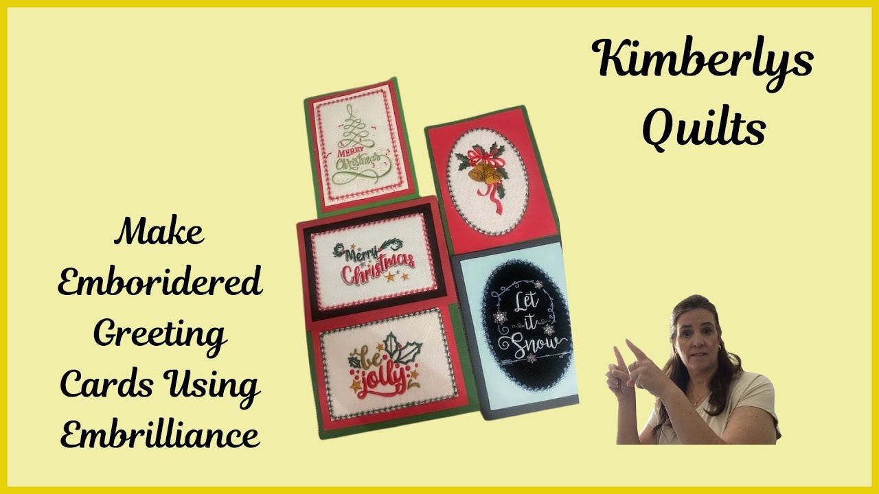 Kimberlys Quilts   How to Use Embrilliance for Embroidered Greeting Cards Using Peltex