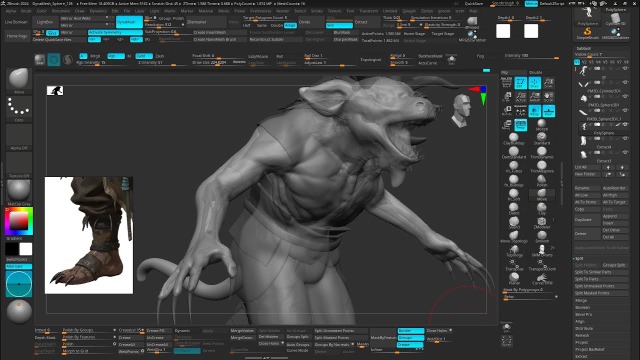 Sculpting Blockout PART 1 practice 3d Character Modeling in zbrush hindi live