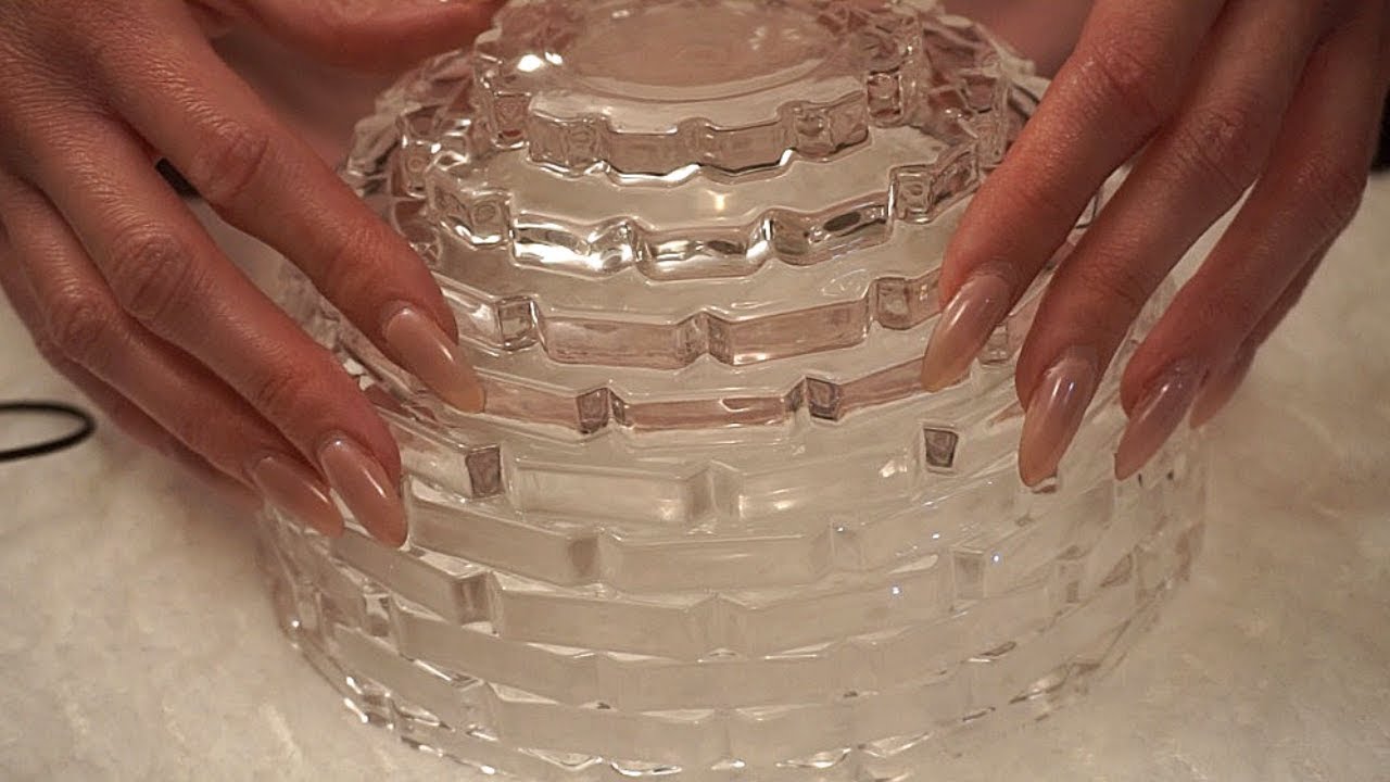 ASMR Scratching on Textured Glass Bowl [No Talking]