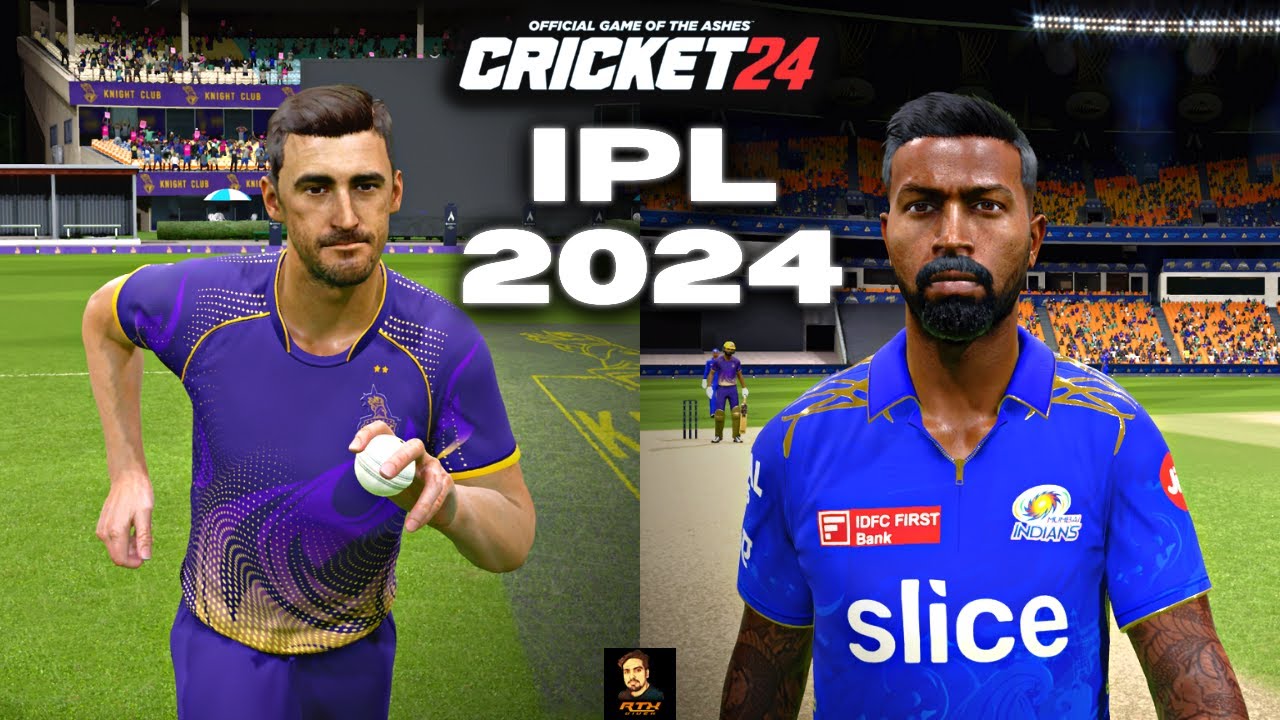 KKR vs MI IPL 2024 T20 Intense Last Ball Thriller! Match In Cricket 24 | RtxVivek