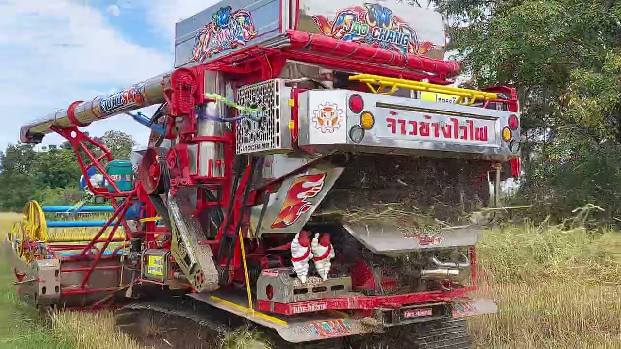 รีวิว จ้าวช้างไวไฟ ป้ายแดง รถเกี่ยวข้าวความเร็วสูง จัดจ้านจริงๆ คันขับจัดเต็ม combine harvaster