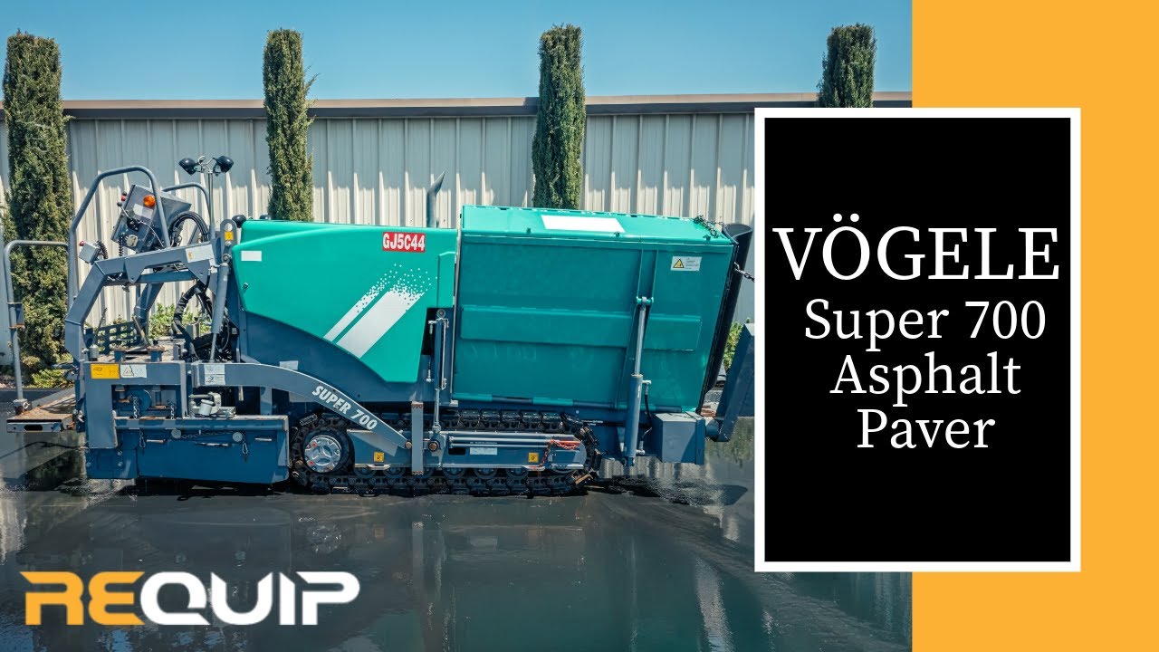 VÖGELE Super 700 Asphalt Paver In Action | Screed Extensions, Augers & More | Like New! Low Hours!