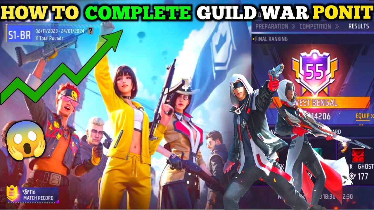 HOW TO COMPLETE GUILD WAR POINT🤔|| FULL DETAILS🤓|| EASY TRICK🔥 #freefire