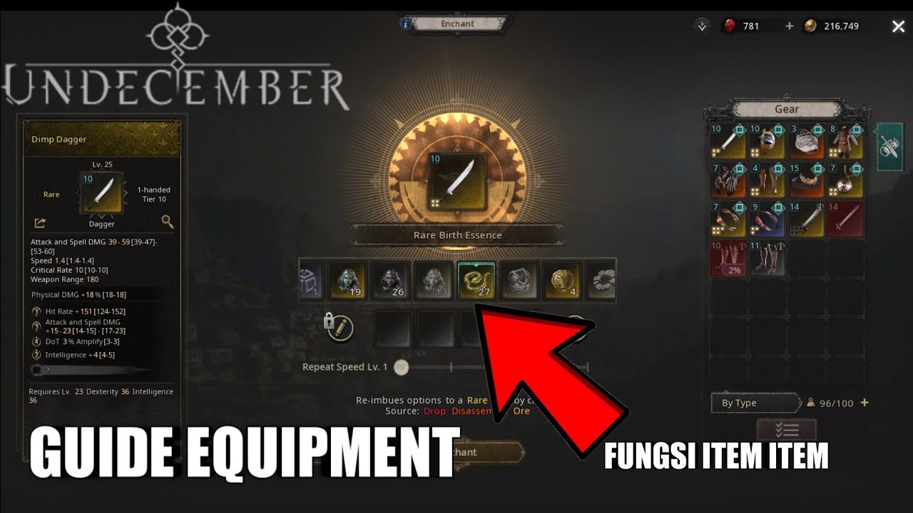 UNDECEMBER guide pemula bikin senjata/armor sendiri
