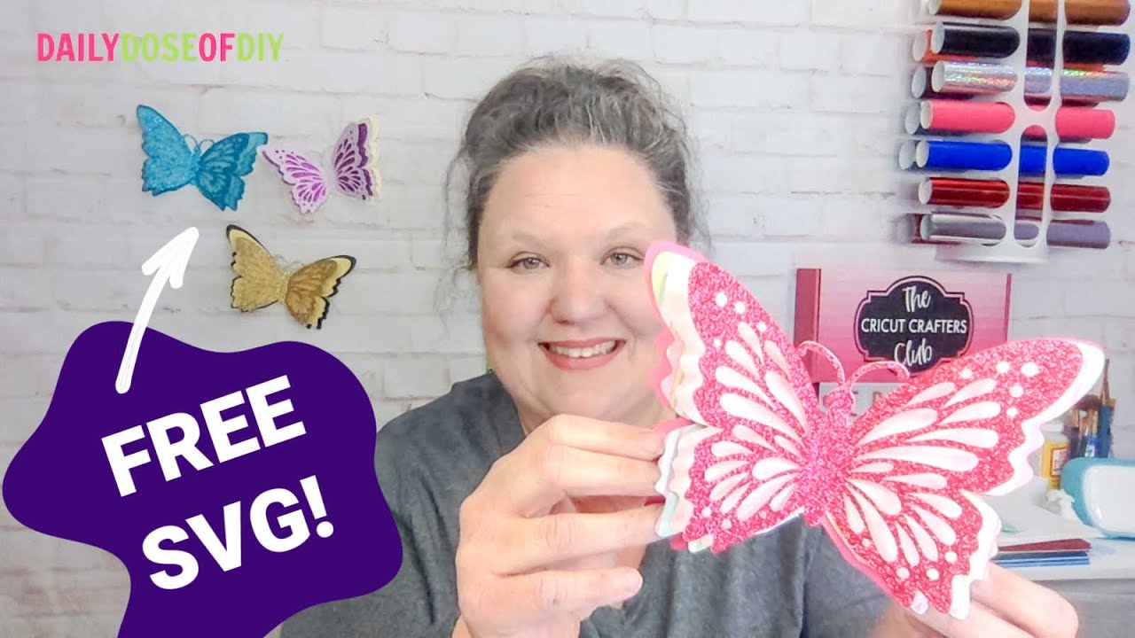 🦋 Простая 3D-поделка из бумаги в виде бабочки с Cricut