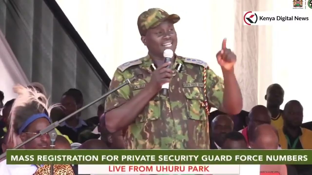 Nairobi Security Boss Bungei's message to Private Security Guards during their mass registration!!