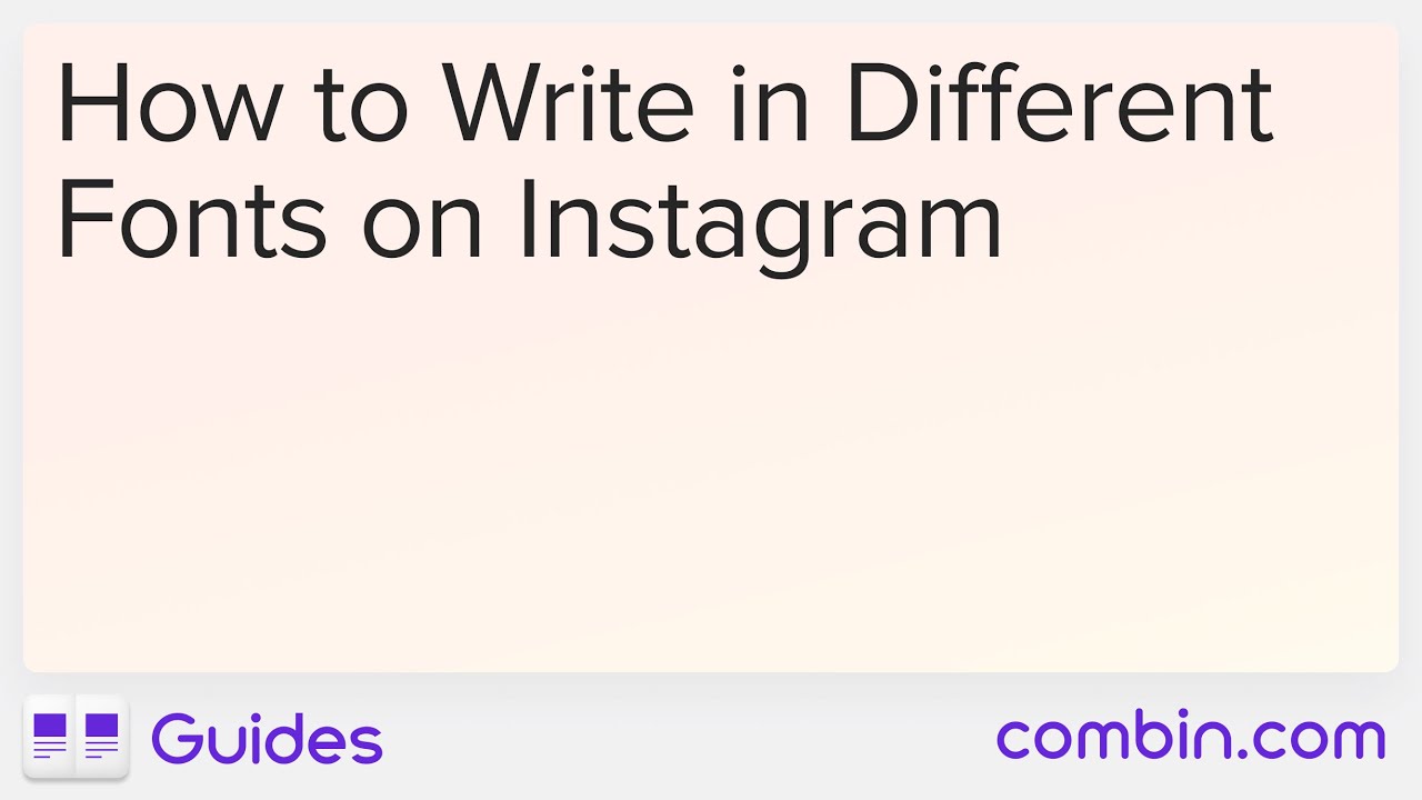 How to Write in Different Fonts on Instagram