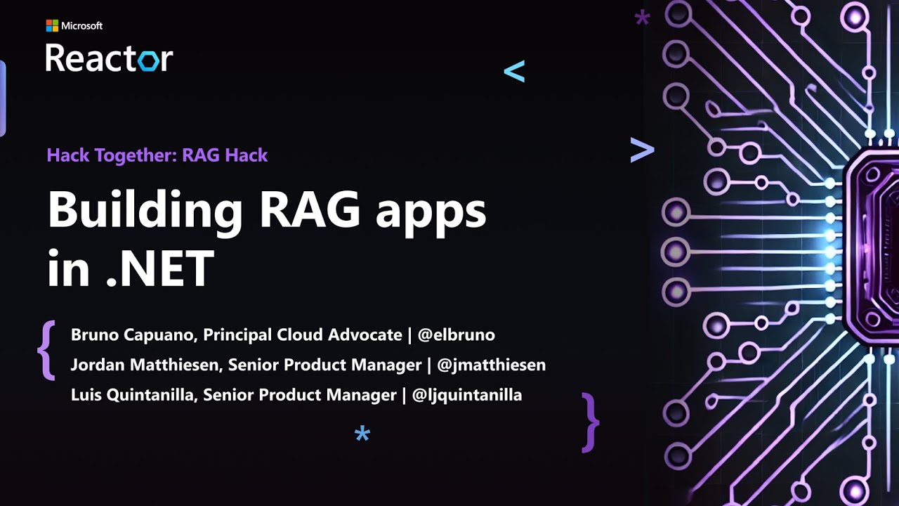 Building RAG apps in .NET