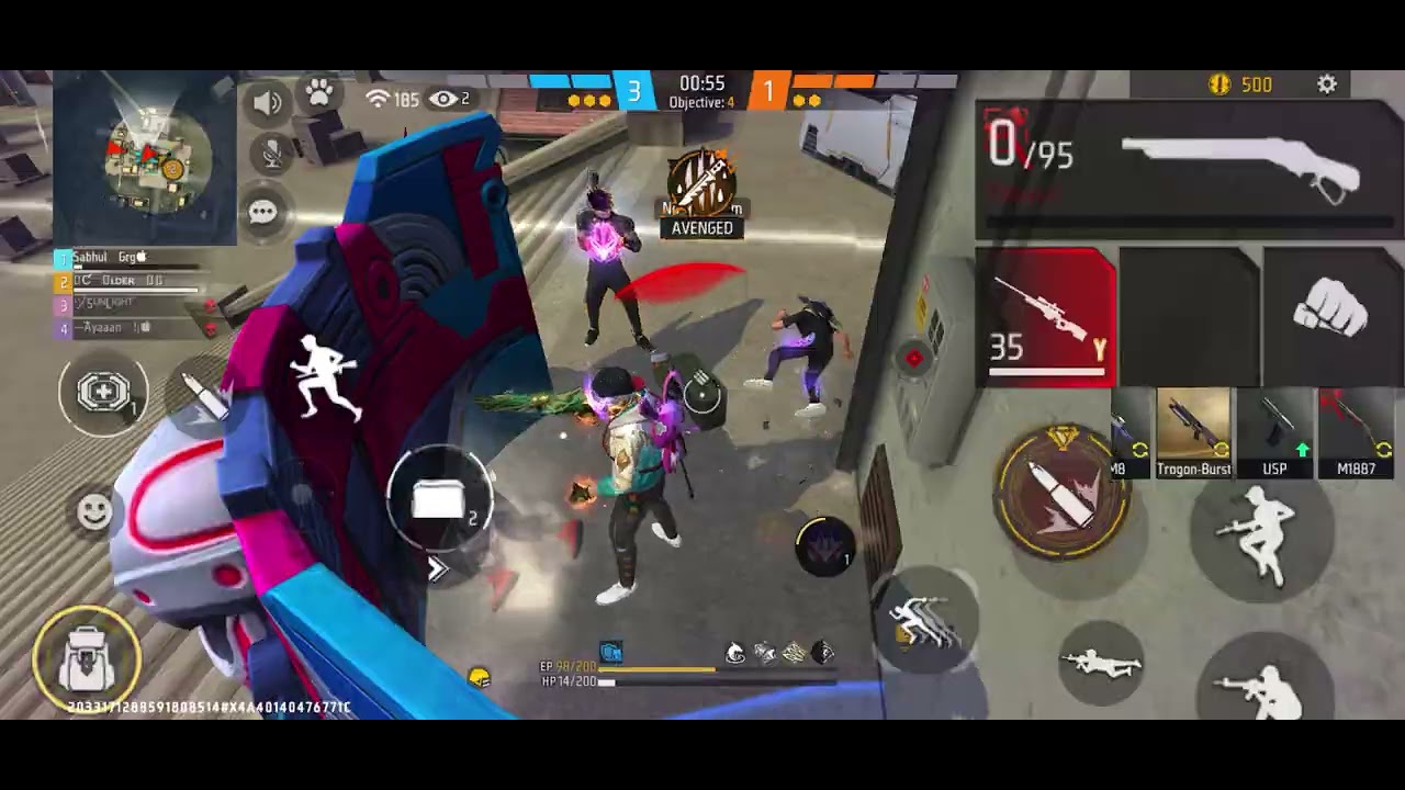 Playing with new boyah pass Bundle #freefire 