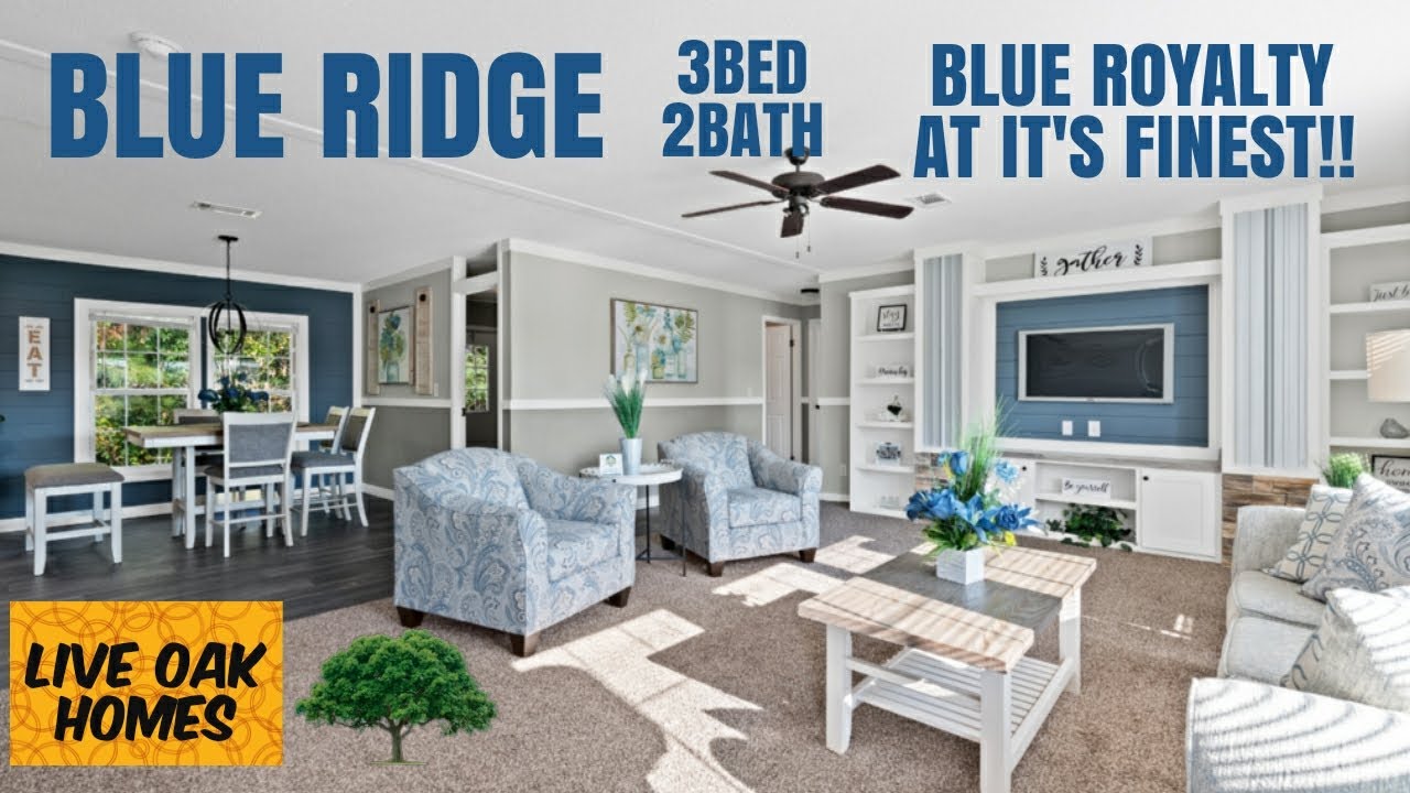 BLUE RIDGE LIVE OAK HOMES 3 BEDROOM 2 BATHROOM DOUBLE WIDE | Divine Mobile Home Central |