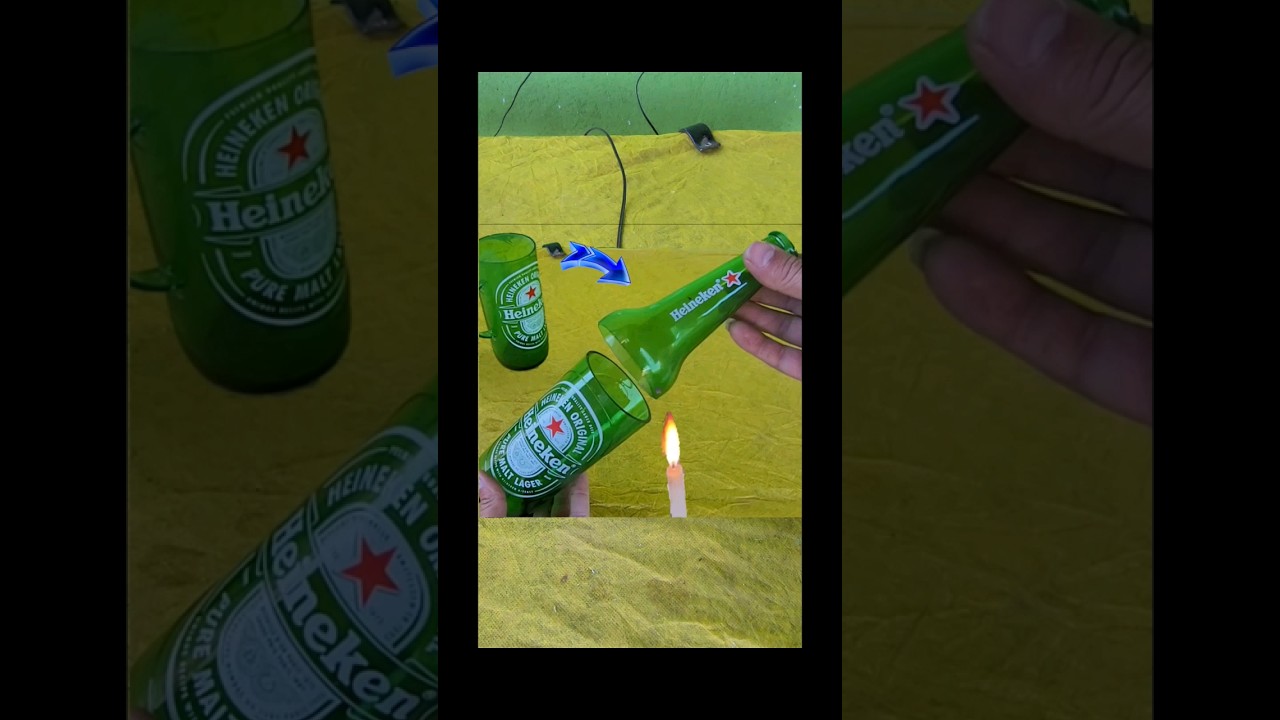 como cortar garrafa de vidro com arame Recozido simples ideia genial