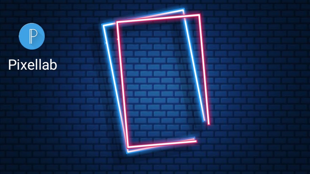 Neon lights frame in Pixellab App | Pixellab App editing | Neon Logo Editing