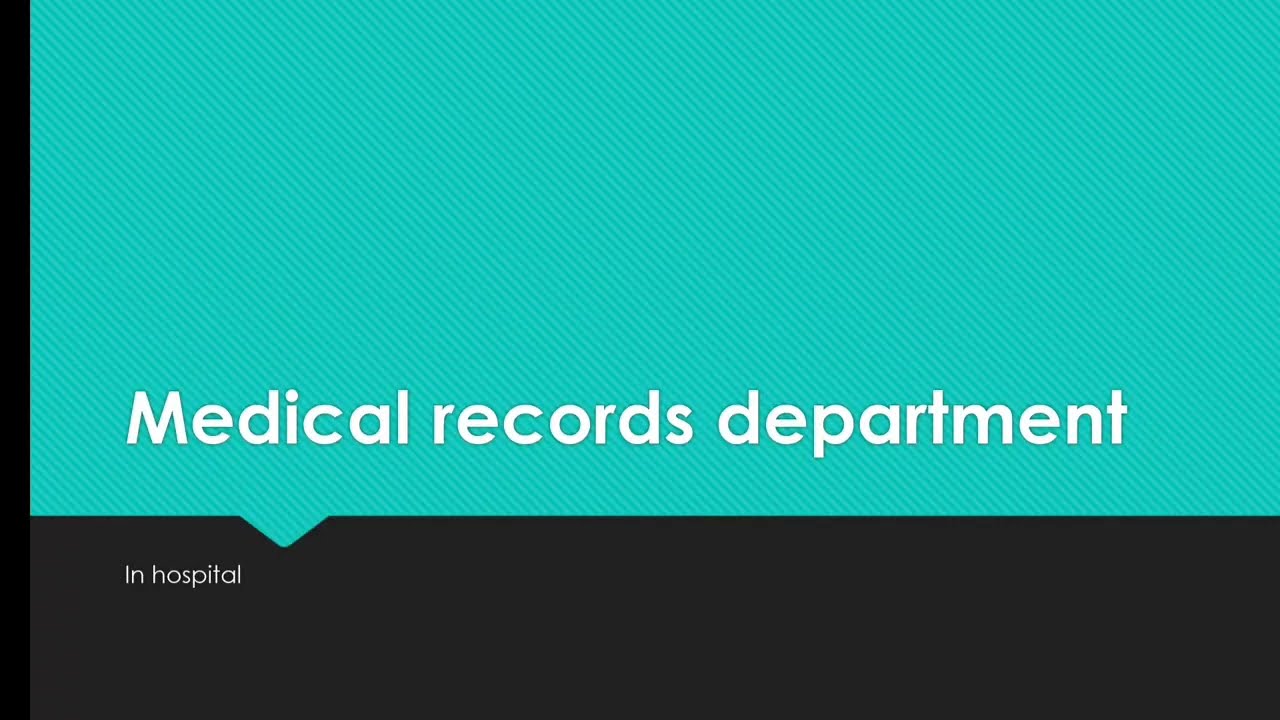 Medical records department | MRD | medical records department in hospital