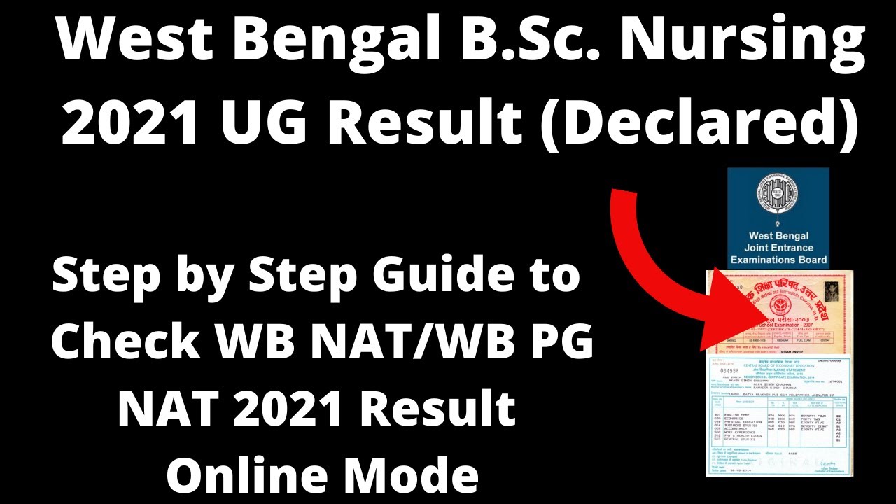 West Bengal B.Sc. Nursing 2021 UG Result (Declared) - How to Check West Bengal B.Sc. Nursing Result
