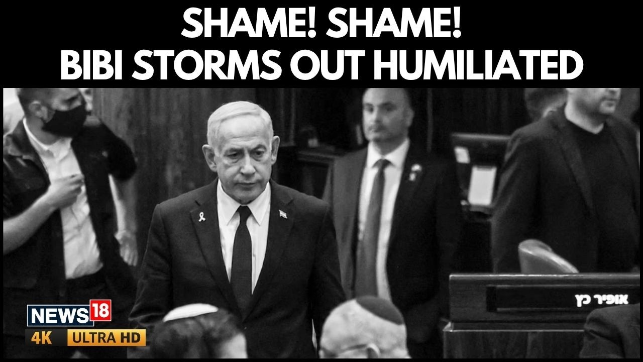 Israel's PM Benjamin Netanyahu Faces Heckling in Parliament, Walks Out Amid 'Shame!' Chants | N18G