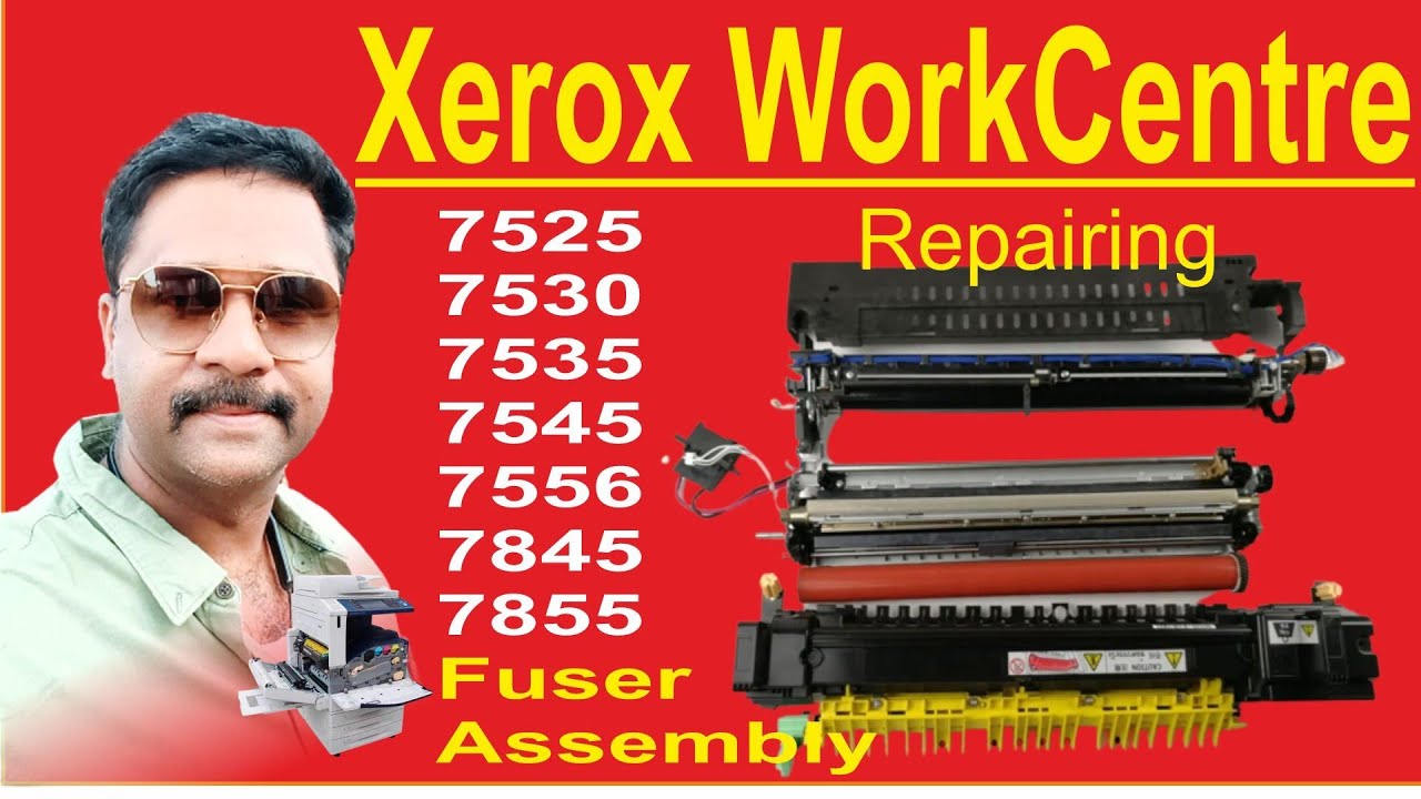 Xerox 7545 Fuser System Error & Paper Guide Cleaning.