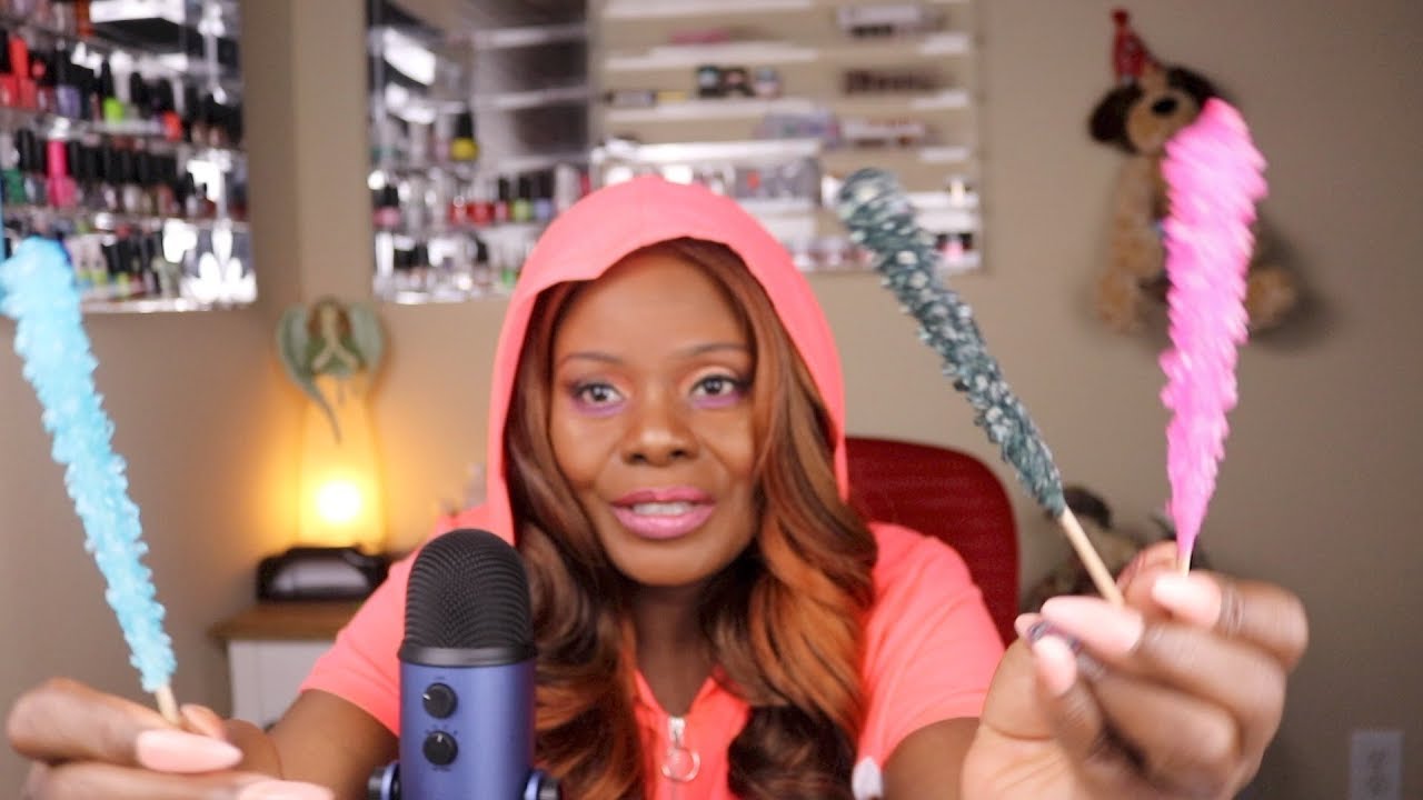 Trying Chocolate Factory Rock Candy ASMR Tapping For Sleep
