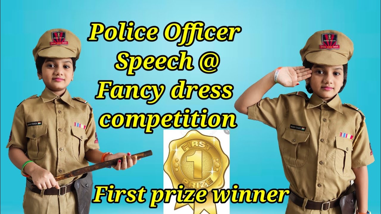 Police Officer Speech at Fancy dress competition I First Prize winner I Community helper I Soha Sahi