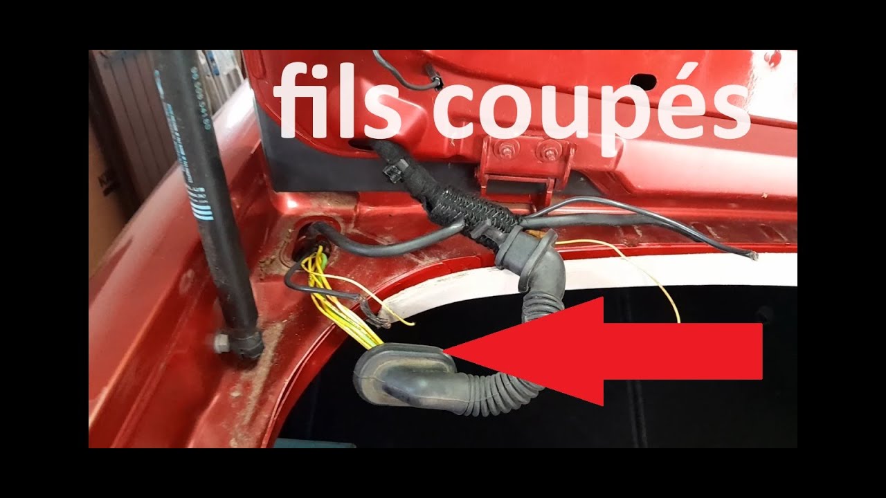 Problème poignée de coffre ne fonctionne pas bloqué Citroën c4 fils coupés ne s'ouvre pas peugeot