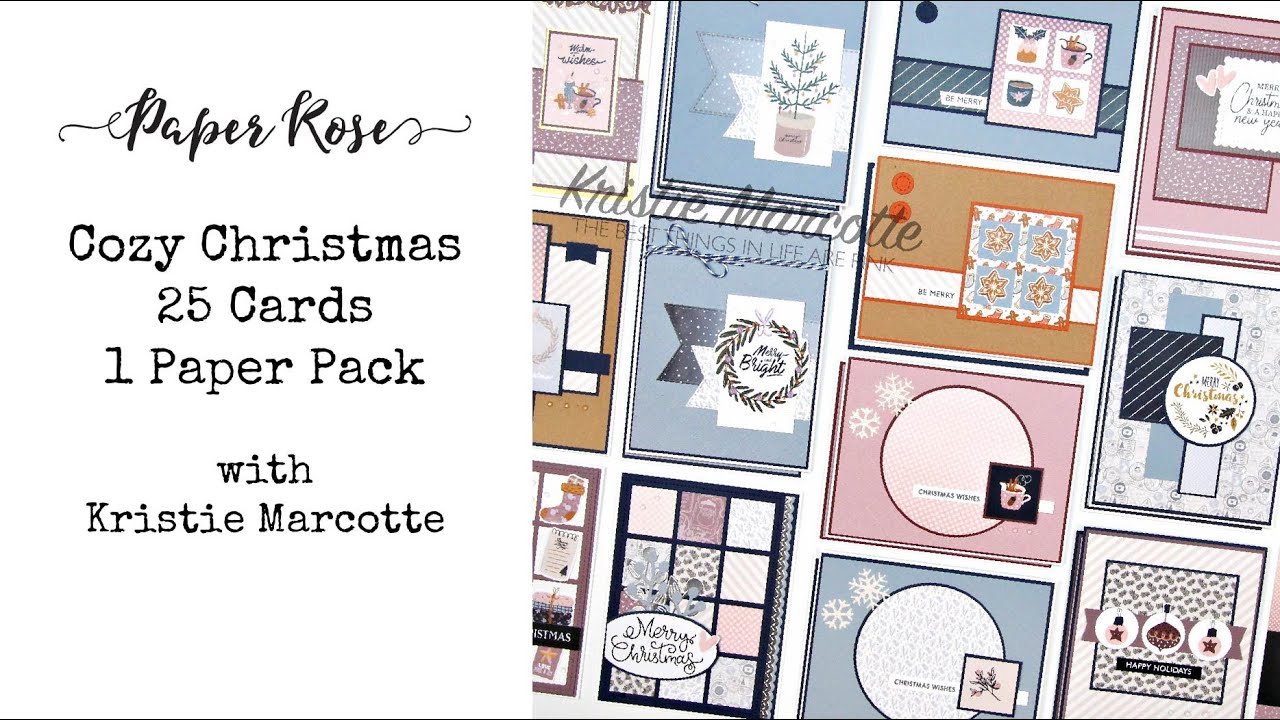 Cozy Christmas -25 cards from one 6x6 paper pad | Cardmaking with Paper Rose Studio