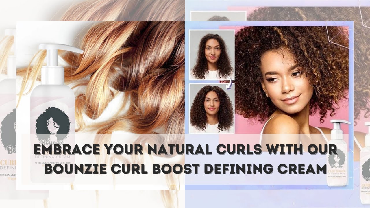 Bounzie Curl Boost Defining Cream - Booster Cream Instant Effect Drying Frizz Control Hair Style