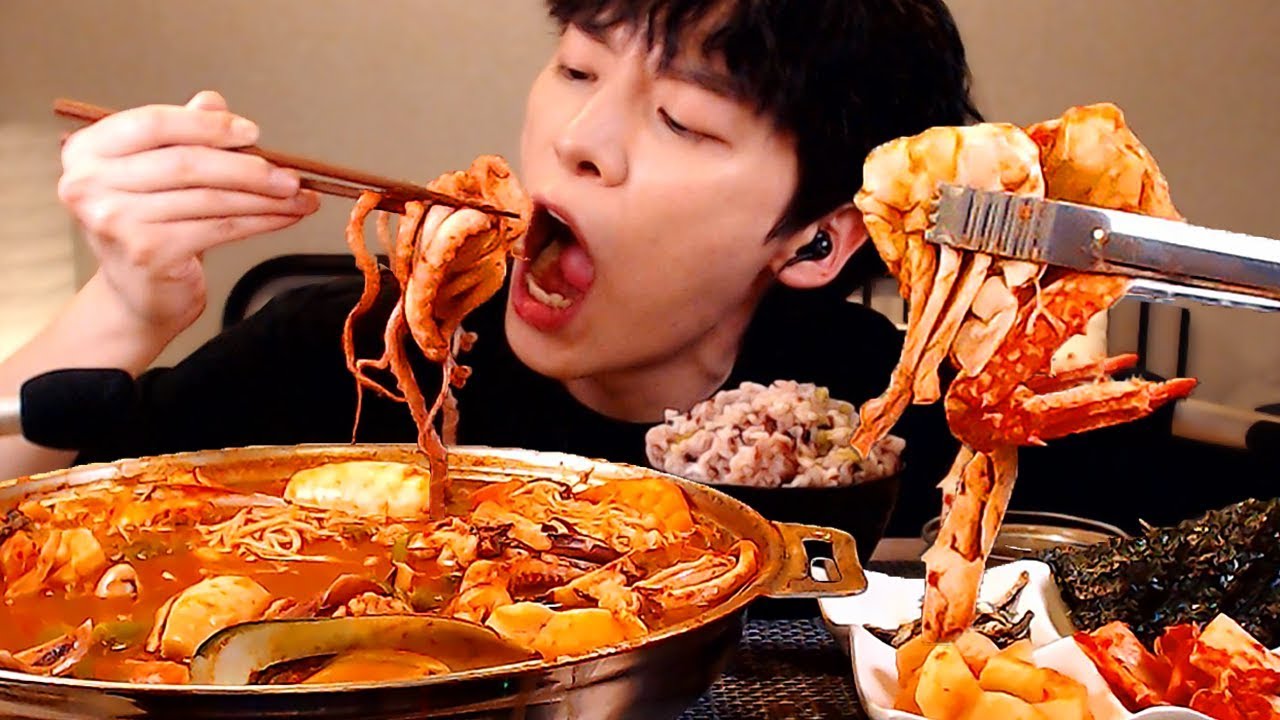 Mukbang SEAFOOD|칼칼한 해물탕과 잡곡밥,김 먹방|낙지,새우,오징어,꽃게,알,해산물|Real Sounds EATING SHOW [SIO ASMR 시오]