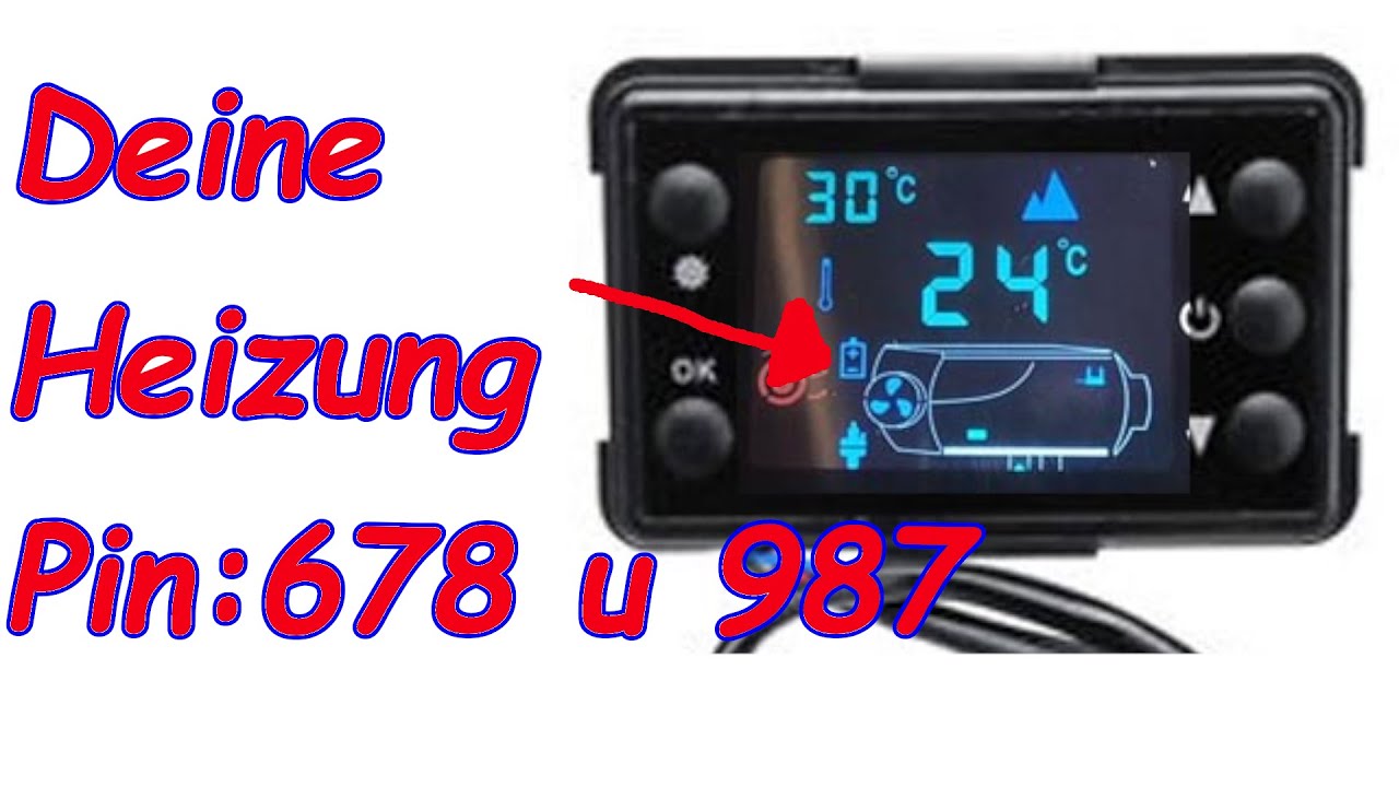 China Heizung Vevor H1 bis H6 Pin 987 und 678
