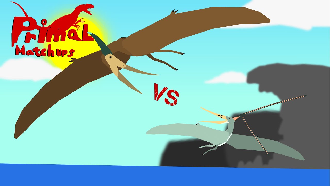 (STICKNODES) Animated Dinosaur fight - Pteranodon vs Nyctosaurus