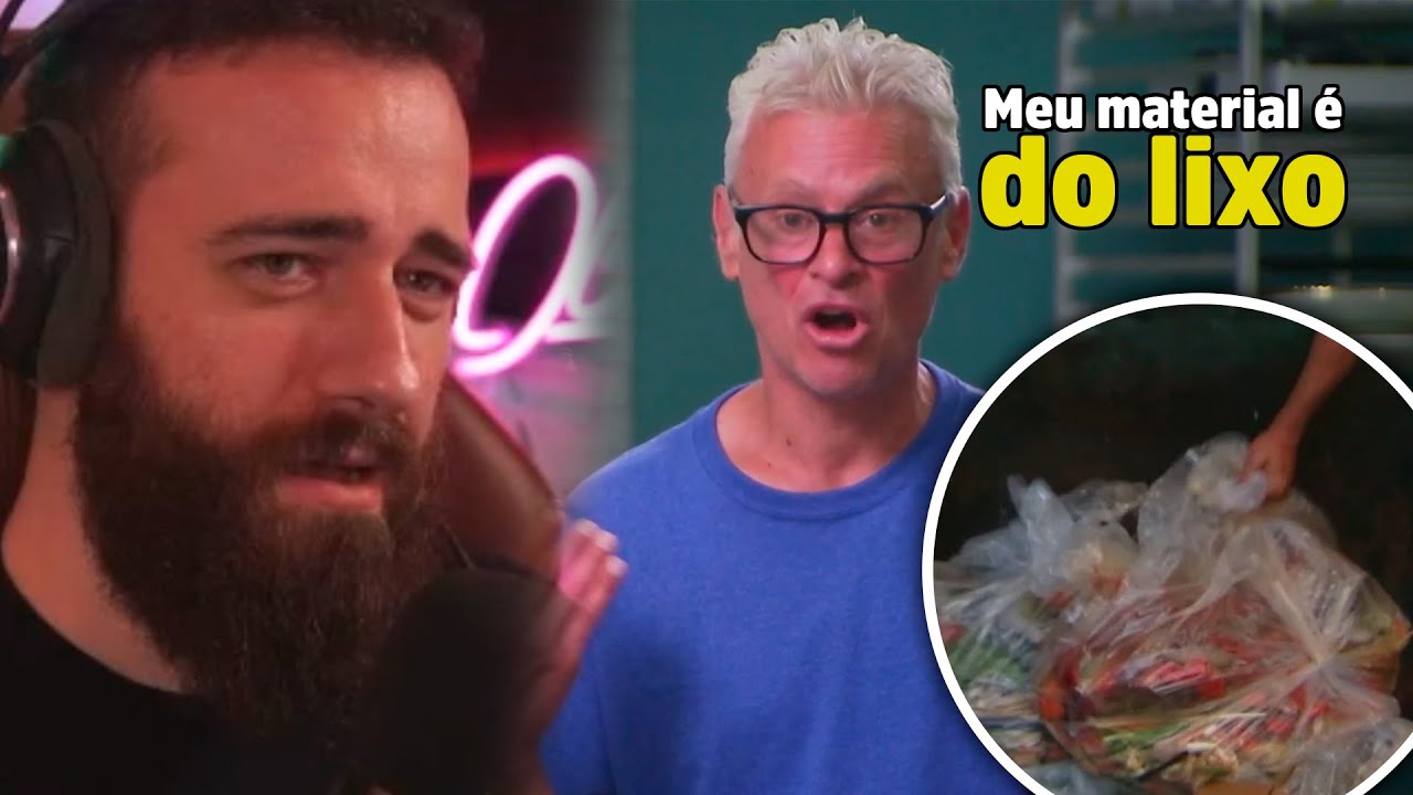 chefe da aula de culinária usando alimentos do lixo