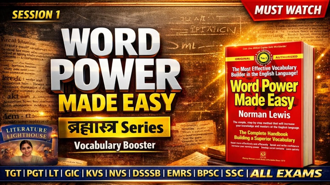 Word Power Made Easy – Session 1 | Vocabulary Booster for SSC, UPSC, TGT, PGT, GIC, LT & Banking