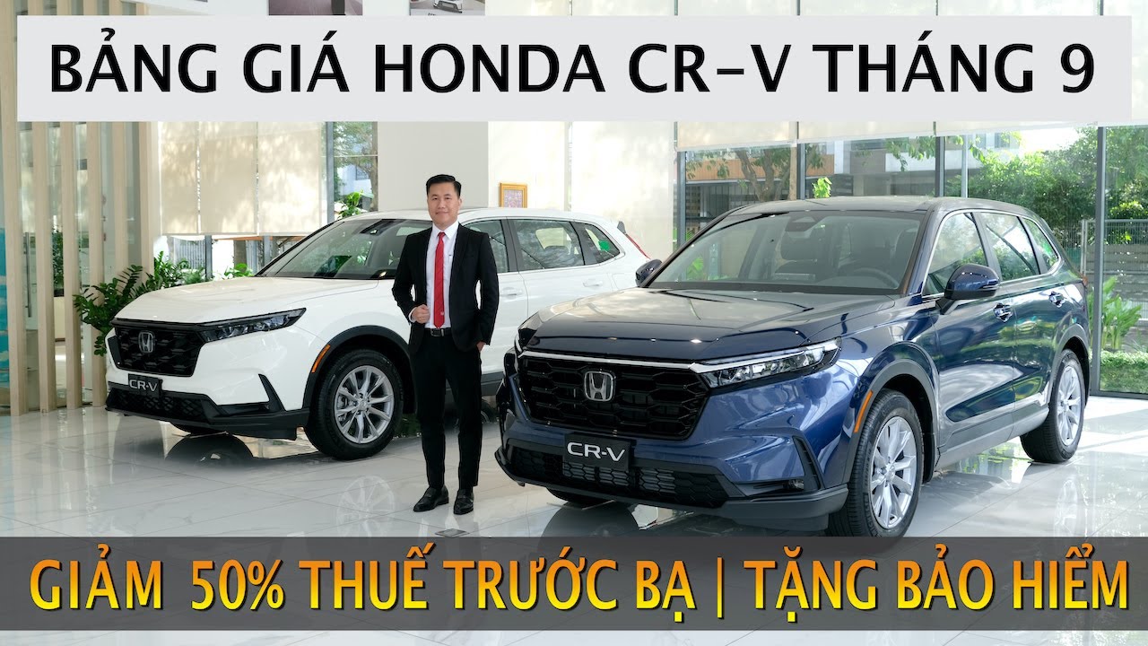 GIÁ LĂN BÁNH HONDA CRV THÁNG 9/2025 | Giảm 50% Thuế Trước Bạ, Tặng Bảo Hiểm | Bán Trả góp Xe CRV