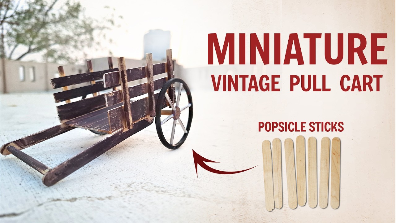 I Made a Vintage Mini Wood Pull Cart - Step-by-Step DIY Tutorial