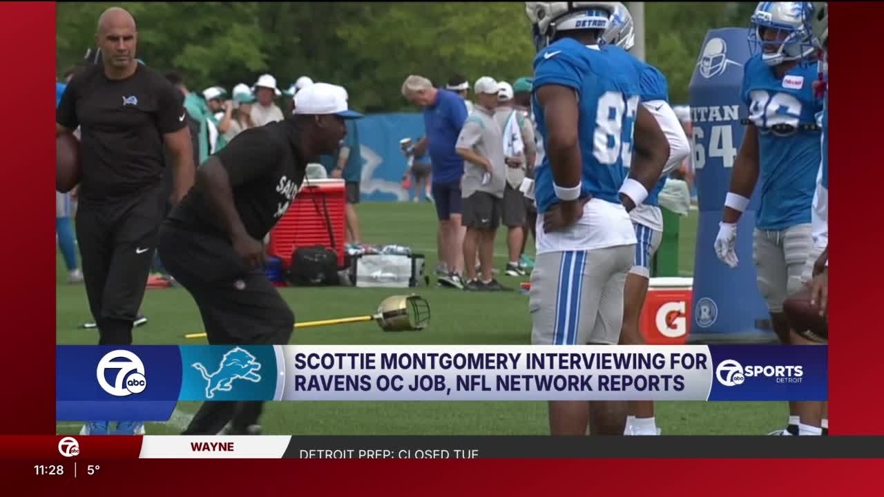 Lions assistant Scottie Montgomery interviewing for Ravens OC job, per reports