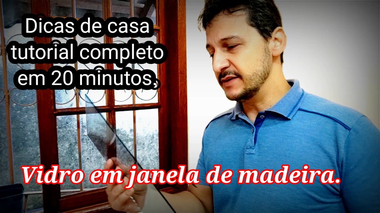 Como colocar vidro em janela de madeira, tutorial completo.