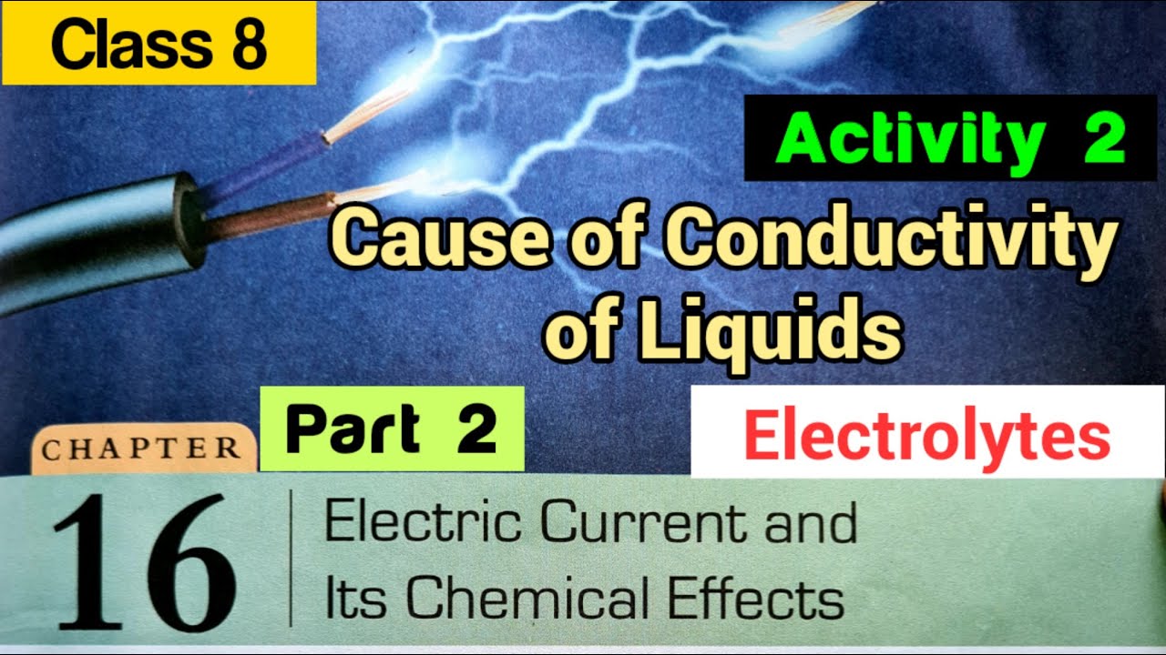DAV class 8 science chapter 16 Electric Current and It's Chemical Effects - Electrolytes