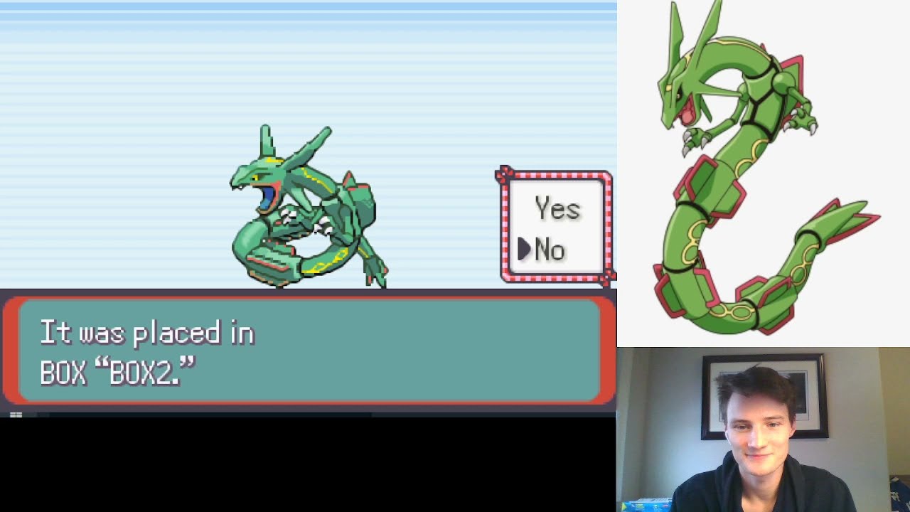 Pokémon Emerald — ловля Райквазы с помощью ультрабола!