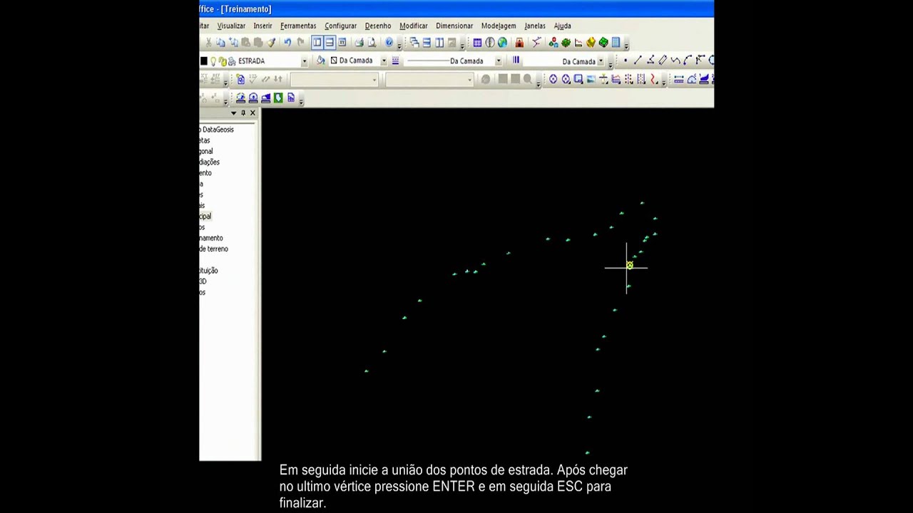 Tutorial DataGeosisOffice - 17 - Ligando os Pontos