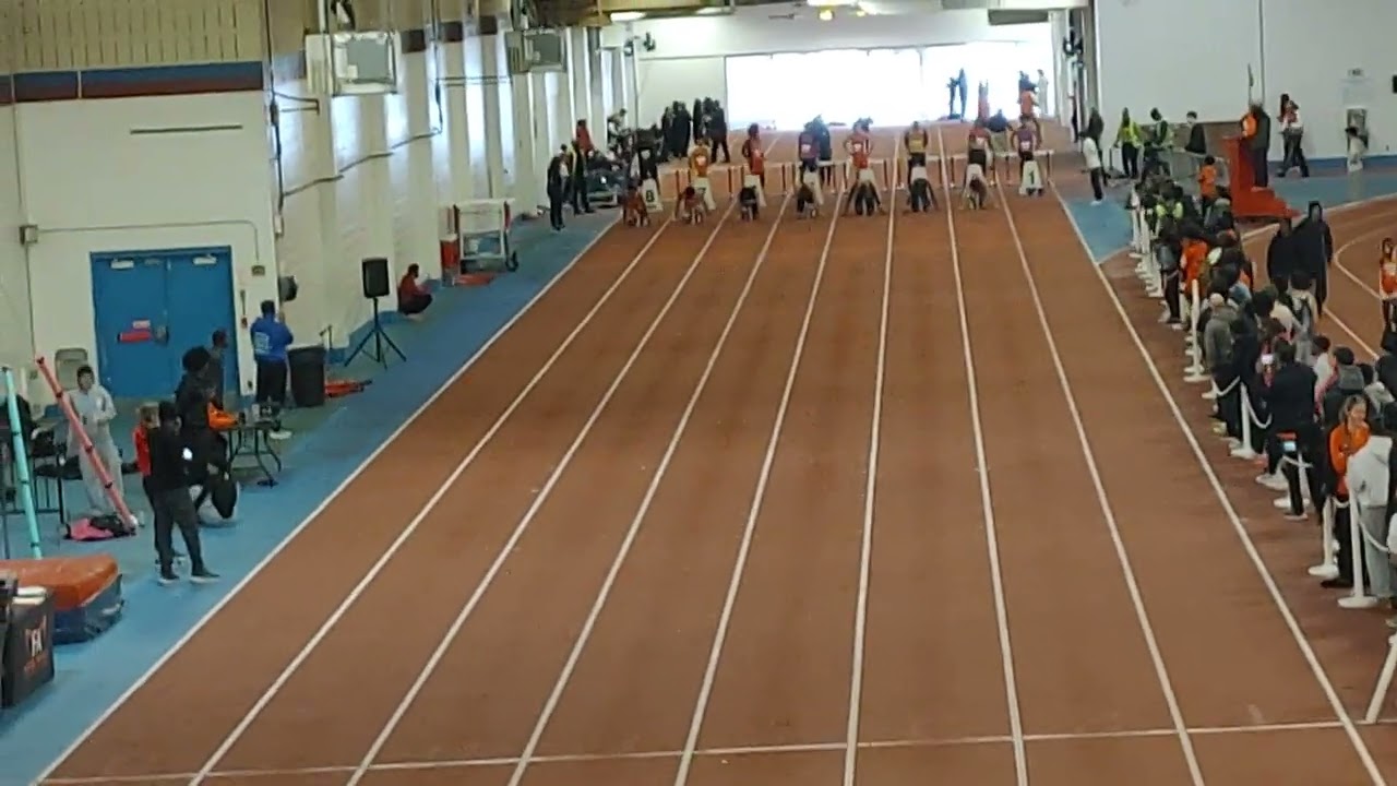 Nex Gen indoor 2026 U18 boys 60m finals David wisdom 7.27 Andrey marinov 7.29 Elijah Samuel's 7.37 