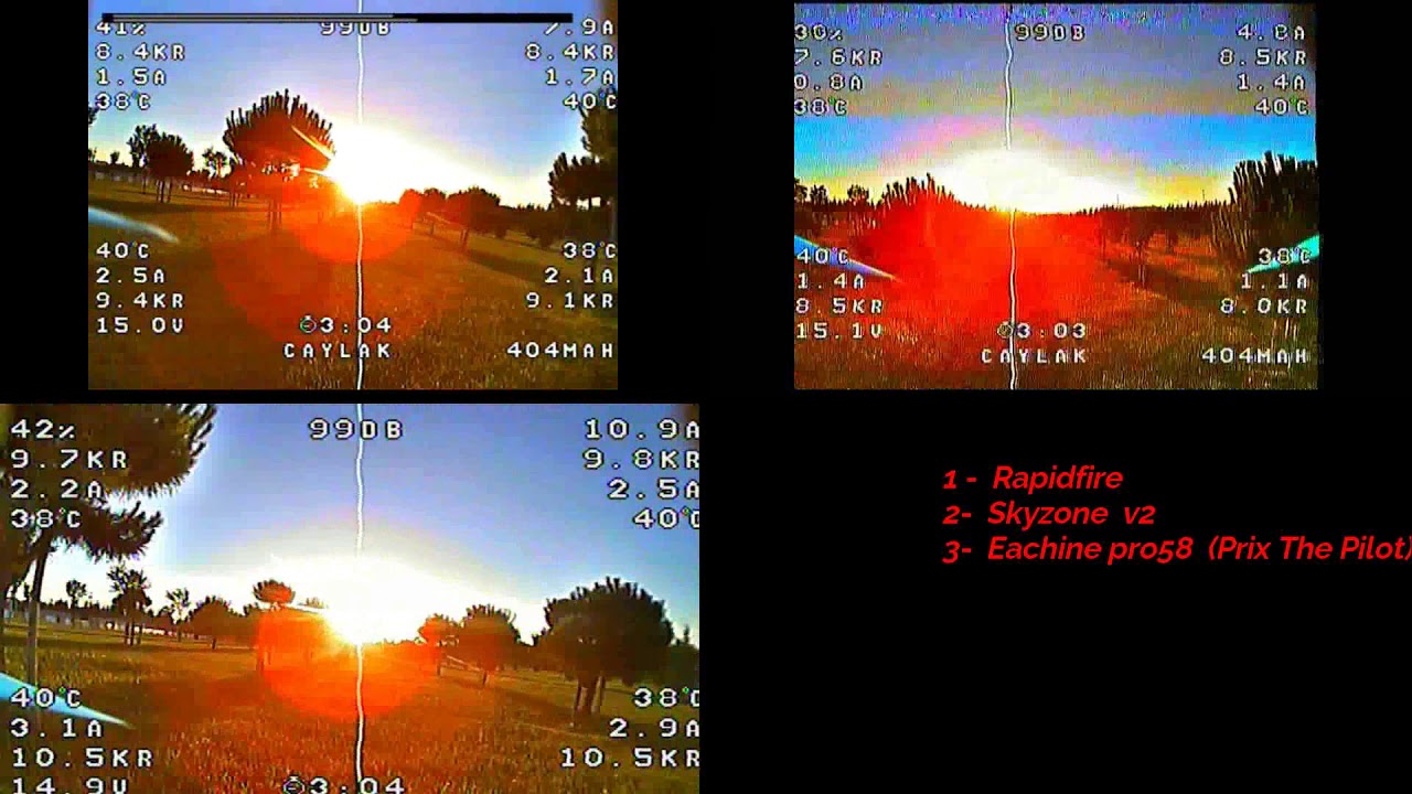 immersionrc rapidfire Eachine pro 58 and skyzone v2 + test