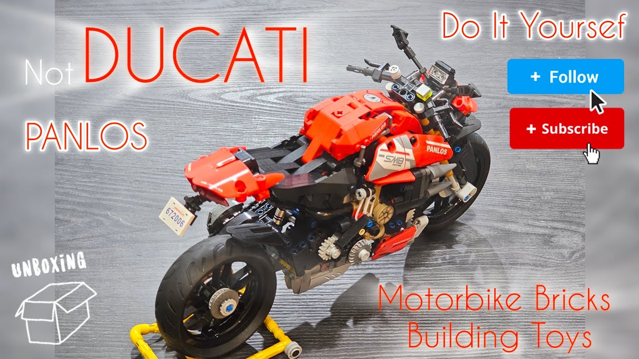 MOTORBIKE bricks toys | not LEGO | not DUCATI | Do it yourself | by PANLOS | Mainan rakit | SERU |
