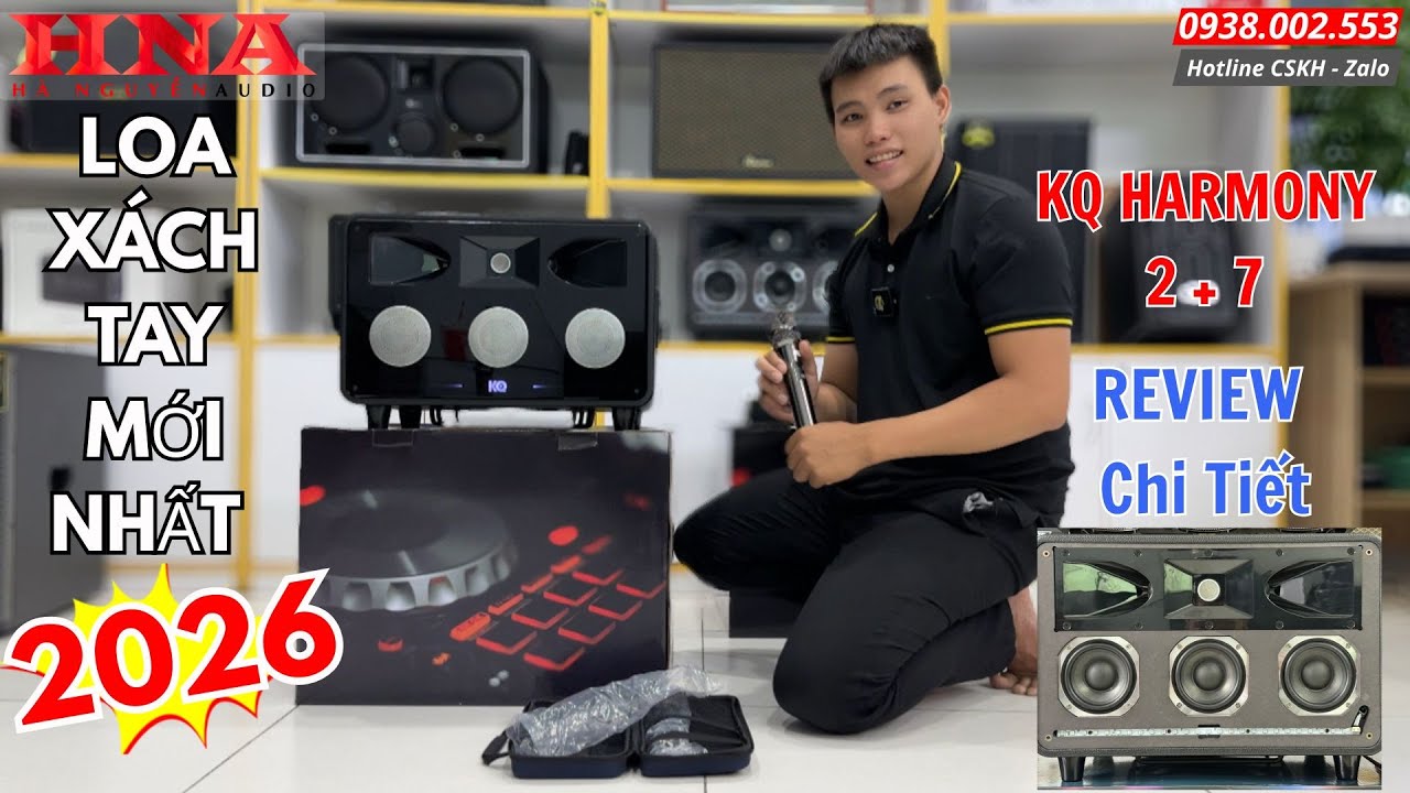 Mẫu loa xách tay MỚI NHẤT KQ HARMONY  2+7