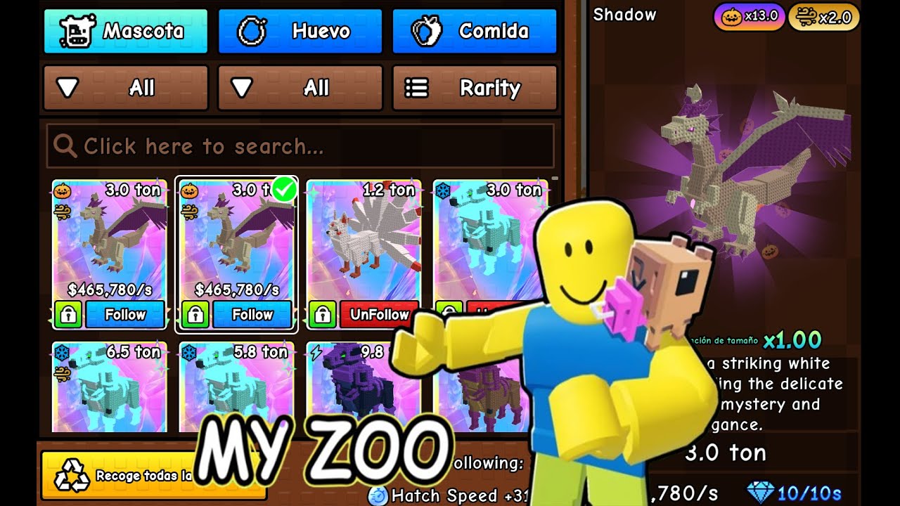 INTERCAMBIANDO ANIMALES RAROS EN BUILD A ZOO ROBLOX