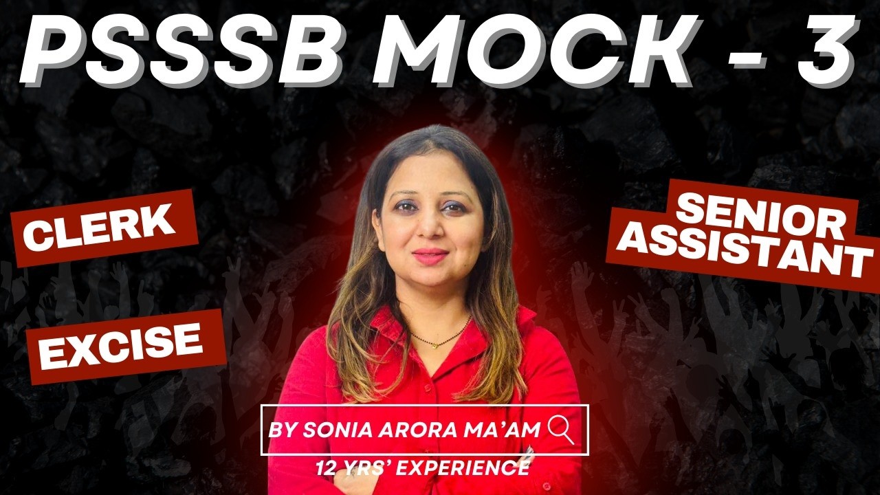 PSSSB MOCK 3 GRAMMAR & VOCAB by Sonia Arora Mam