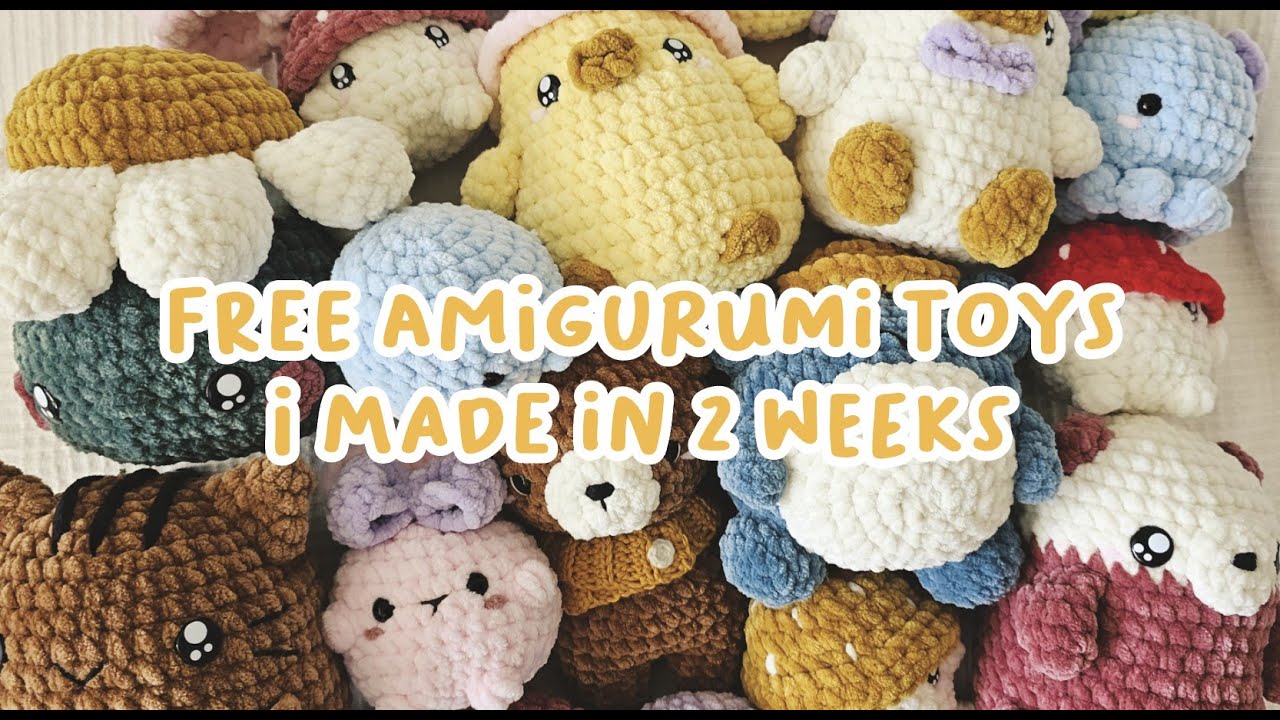 Free Amigurumi Patterns I Made Over 2 Weeks | Chubby Amigurumis | Studio Vlog