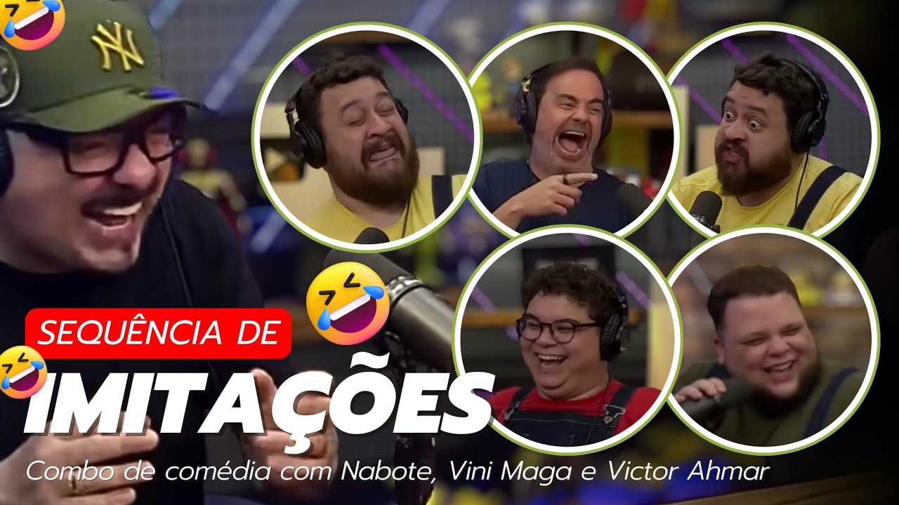 🤣 SHOW DE IMITAÇÕES COM NABOTE, VINI MAGA E VICTOR AHMAR QUE FIZERAM O BOLA CHORAR DE TANTO RIR 😂