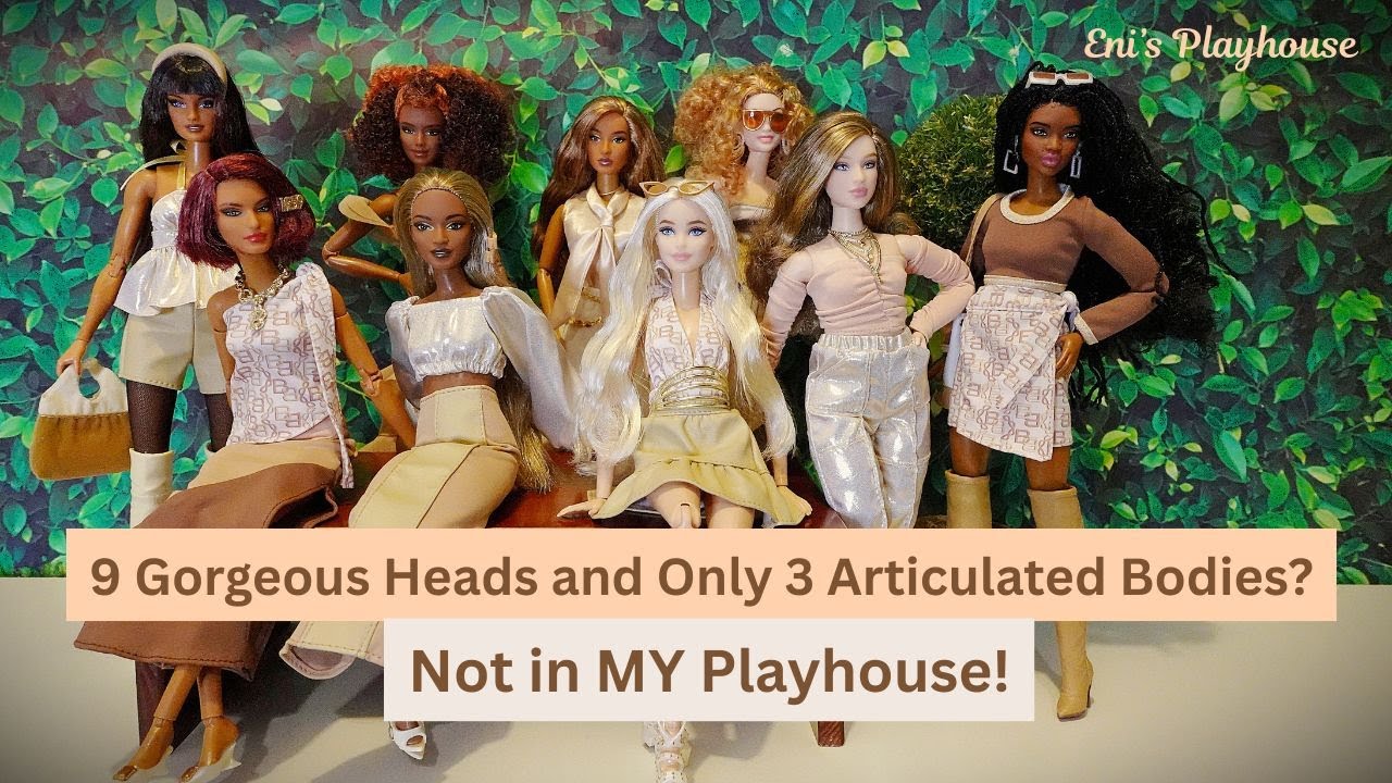 Все 9 базовых нейтральных оттенков красоты от You Create Barbie на шарнирных телах!