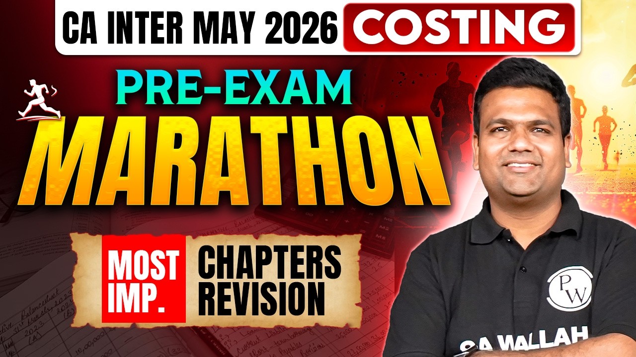 CA Inter Costing Marathon | Most Imp. Chapters Revision | Costing Revision | CA Sunil Keswani