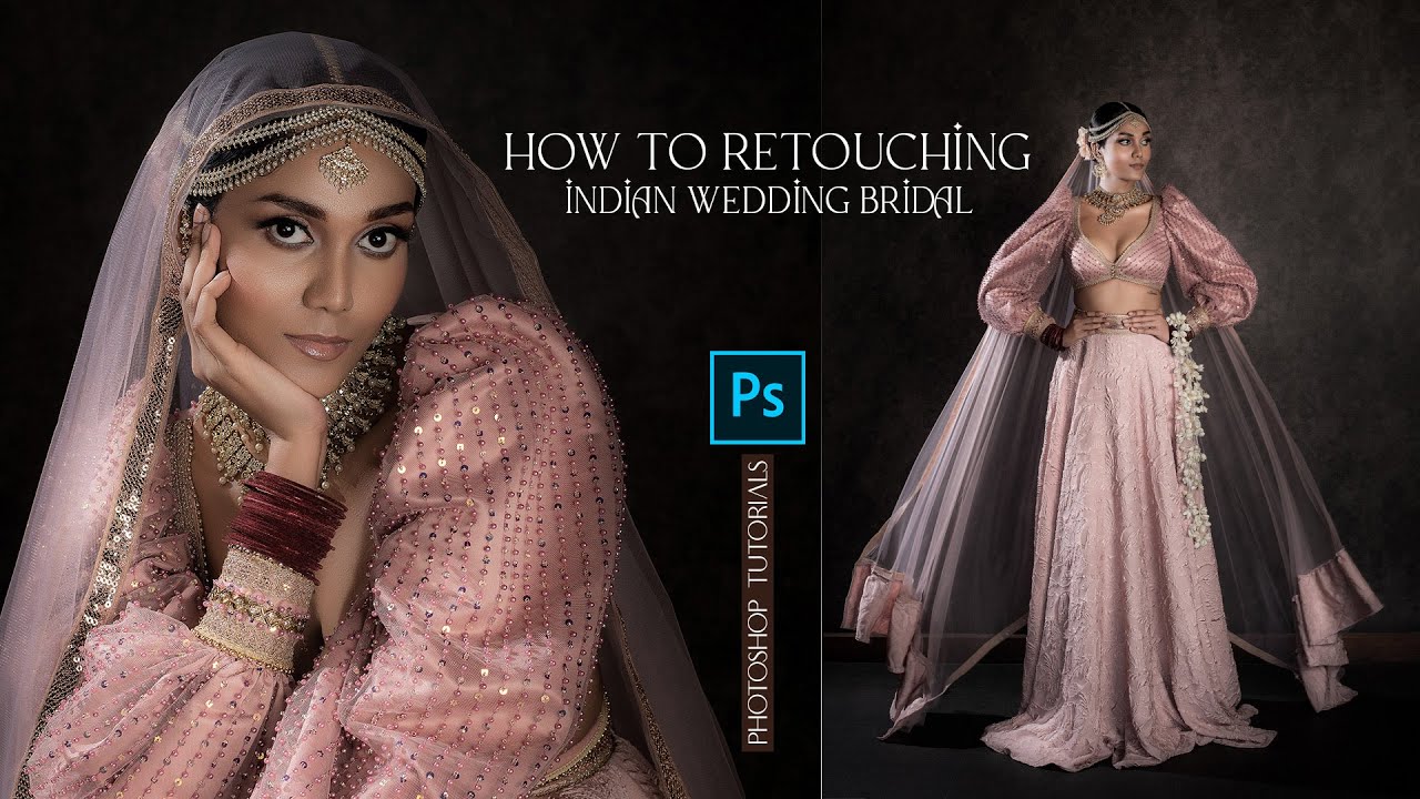 Indian Wedding Bridal Portrait retouching tutorial