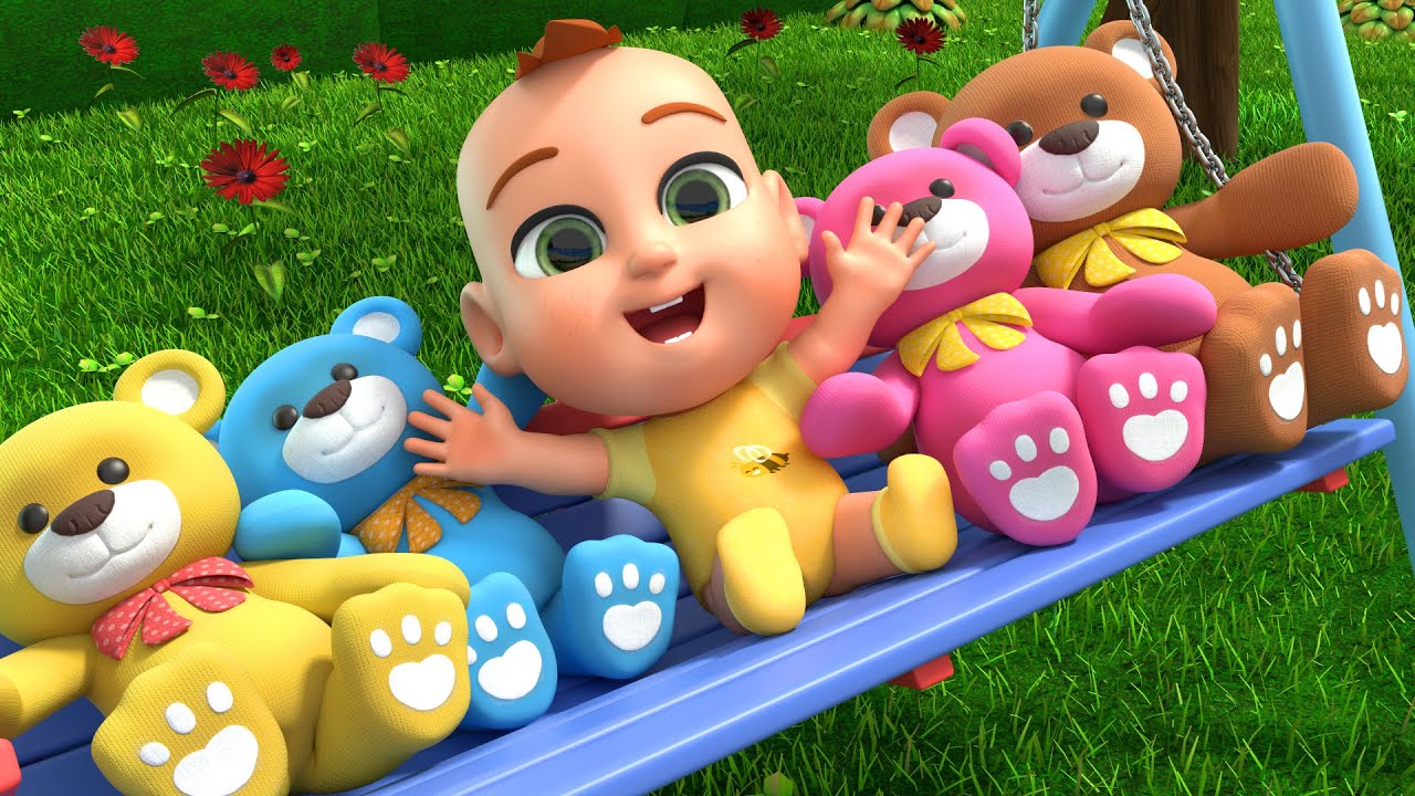 Teddy and Baby Playground Song | Swing and Slide | Baby songs | Nursery Rhymes & Kids Songs