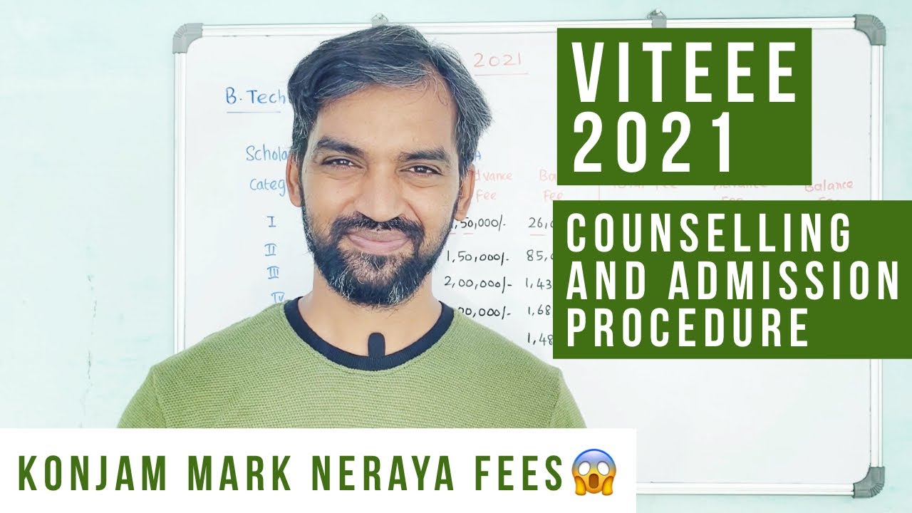 VITEEE 2021 | VIT Vellore counselling and admission procedure | fees
